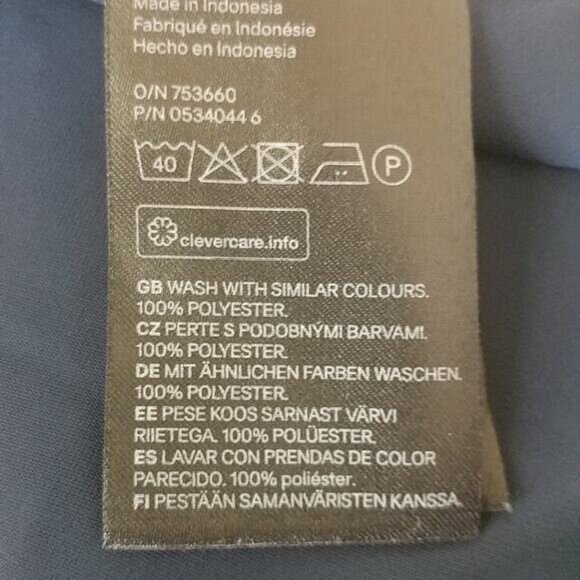 H&M Button Front Shirt Blue Size 4 - Picture 6 of 7